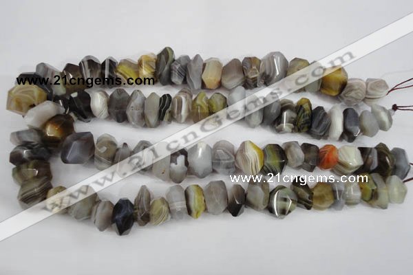 CNG855 15.5 inches 7*13mm – 10*20mm faceted nuggets Botswana agate beads