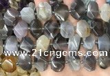 CNG8551 15.5 inches 13*18mm - 15*25mm faceted freeform grey agate beads