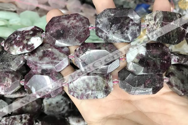 CNG8560 22*30mm - 25*35mm faceted freeform tourmaline beads