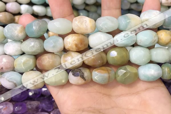 CNG8569 12*16mm - 15*20mm faceted nuggets amazonite beads
