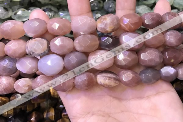 CNG8570 12*16mm - 15*20mm faceted nuggets moonstone beads