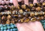 CNG8571 12*16mm - 15*20mm faceted nuggets yellow tiger eye beads