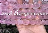 CNG8579 13*18mm - 15*20mm faceted nuggets rose quartz beads