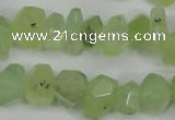 CNG858 15.5 inches 11*15mm faceted nuggets prehnite beads wholesale