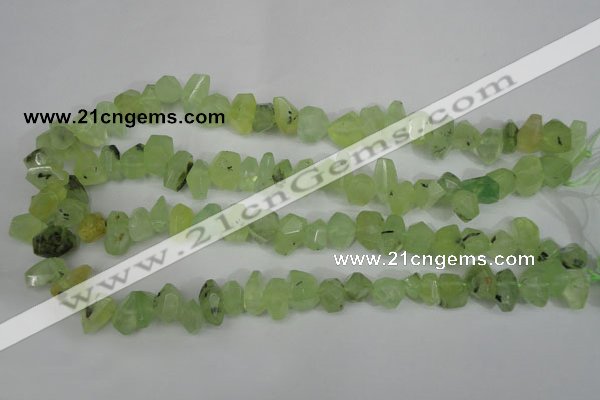 CNG858 15.5 inches 11*15mm faceted nuggets prehnite beads wholesale