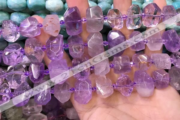 CNG8592 12*16mm - 13*18mm faceted nuggets ametrine beads