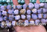 CNG8599 12*16mm - 13*18mm faceted nuggets blue lace agate beads