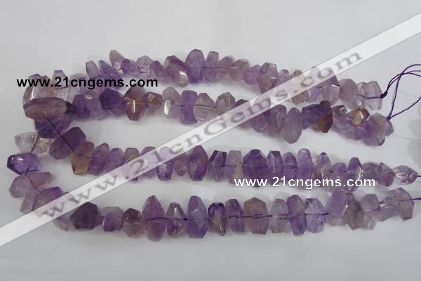 CNG861 15.5 inches 10*14mm – 13*20mm faceted nuggets amethyst beads