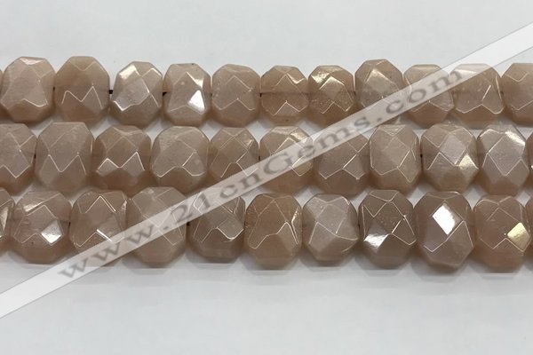 CNG8616 10*13mm - 12*16mm faceted freeform moonstone beads