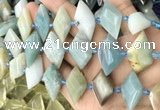 CNG8644 13*20mm - 15*25mm faceted freeform amazonite beads