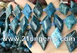 CNG8648 13*20mm - 15*25mm faceted freeform apatite beads