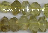 CNG865 15.5 inches 10*15mm – 12*20mm faceted nuggets lemon quartz beads