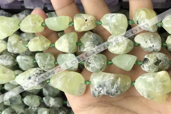 CNG8663 12*16mm - 18*25mm nuggets green rutilated quartz beads