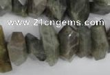 CNG867 15.5 inches 8*15mm – 13*24mm faceted nuggets labradorite beads