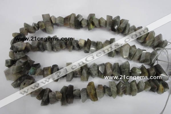 CNG867 15.5 inches 8*15mm – 13*24mm faceted nuggets labradorite beads