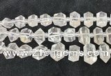 CNG8670 12*20mm - 20*33mm faceted nuggets white crystal beads