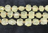 CNG8673 12*20mm - 20*33mm faceted nuggets lemon quartz beads