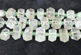 CNG8676 12*20mm - 20*33mm faceted nuggets green quartz beads