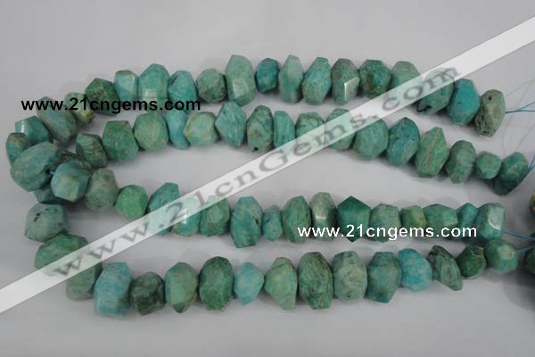 CNG868 15.5 inches 7*12mm – 12*20mm faceted nuggets amazonite beads