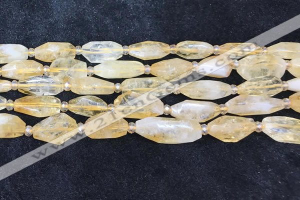 CNG8681 15.5 inches 12*23mm - 15*25mm faceted freeform citrine beads