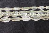 CNG8683 12*23mm - 15*25mm faceted freeform green quartz beads