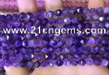 CNG8700 15.5 inches 6mm faceted nuggets amethyst gemstone beads