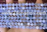 CNG8705 15.5 inches 6mm faceted nuggets blue chalcedony beads