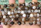 CNG8720 15.5 inches 6mm faceted nuggets agate gemstone beads