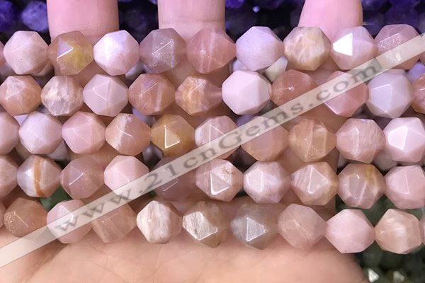 CNG8744 15.5 inches 12mm faceted nuggets moonstone gemstone beads