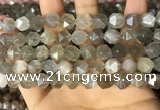 CNG8748 15.5 inches 10mm faceted nuggets grey moonstone beads