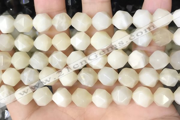 CNG8758 15.5 inches 10mm faceted nuggets moonstone gemstone beads