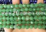 CNG8766 15.5 inches 8mm faceted nuggets green aventurine beads