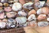 CNG8785 15 inches 15*22mm - 22*30mm nuggets pink botswana agate beads