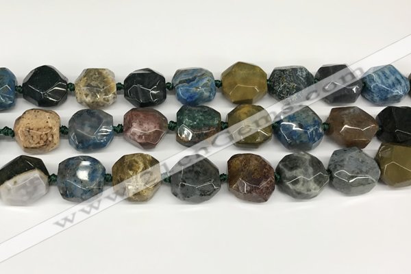 CNG8793 16*17mm - 18*19mm faceted nuggets agate  beads