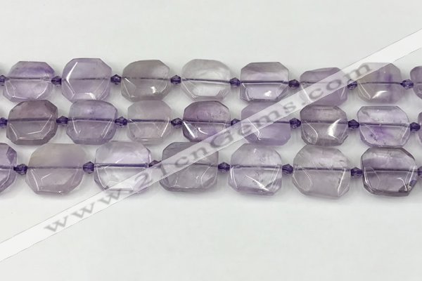 CNG8800 15.5 inches 16mm - 20mm faceted freeform amethyst beads