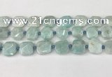 CNG8816 15.5 inches 16mm - 20mm faceted freeform amazonite beads