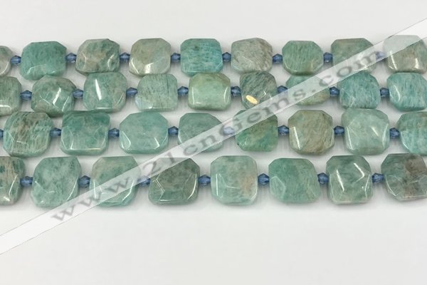 CNG8817 15.5 inches 16mm - 20mm faceted freeform amazonite beads