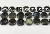 CNG8824 15.5 inches 16mm - 20mm faceted freeform labradorite beads