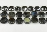 CNG8824 15.5 inches 16mm - 20mm faceted freeform labradorite beads