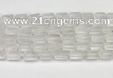 CNG8845 15.5 inches 8*12mm - 10*16mm nuggets matte white crystal beads