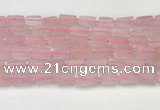 CNG8846 15.5 inches 8*12mm - 10*16mm nuggets matte rose quartz beads