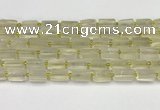 CNG8851 15.5 inches 8*12mm - 10*16mm nuggets matte lemon quartz beads