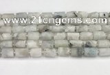 CNG8855 15.5 inches 8*12mm - 10*16mm nuggets matte white moonstone beads