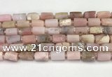 CNG8859 15.5 inches 8*12mm - 10*16mm nuggets matte pink opal beads