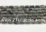 CNG8862 15.5 inches 8*12mm - 10*16mm nuggets matte labradorite beads