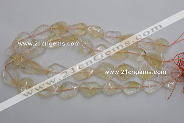 CNG889 15.5 inches 15*20mm – 20*30mm freeform citrine beads