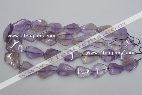 CNG890 15.5 inches 15*20mm – 20*30mm freeform ametrine beads