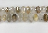 CNG8901 10*25mm - 14*30mm faceted nuggets scenic quartz beads