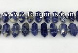 CNG8903 10*25mm - 14*30mm faceted nuggets sodalite beads