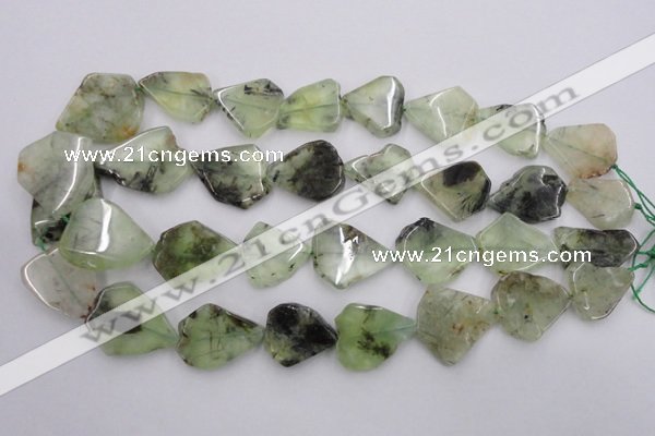 CNG891 15.5 inches 18*22mm – 25*30mm freeform prehnite beads